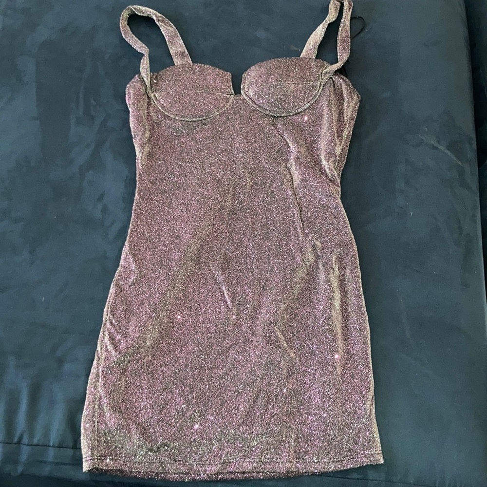 Purple metallic dress
